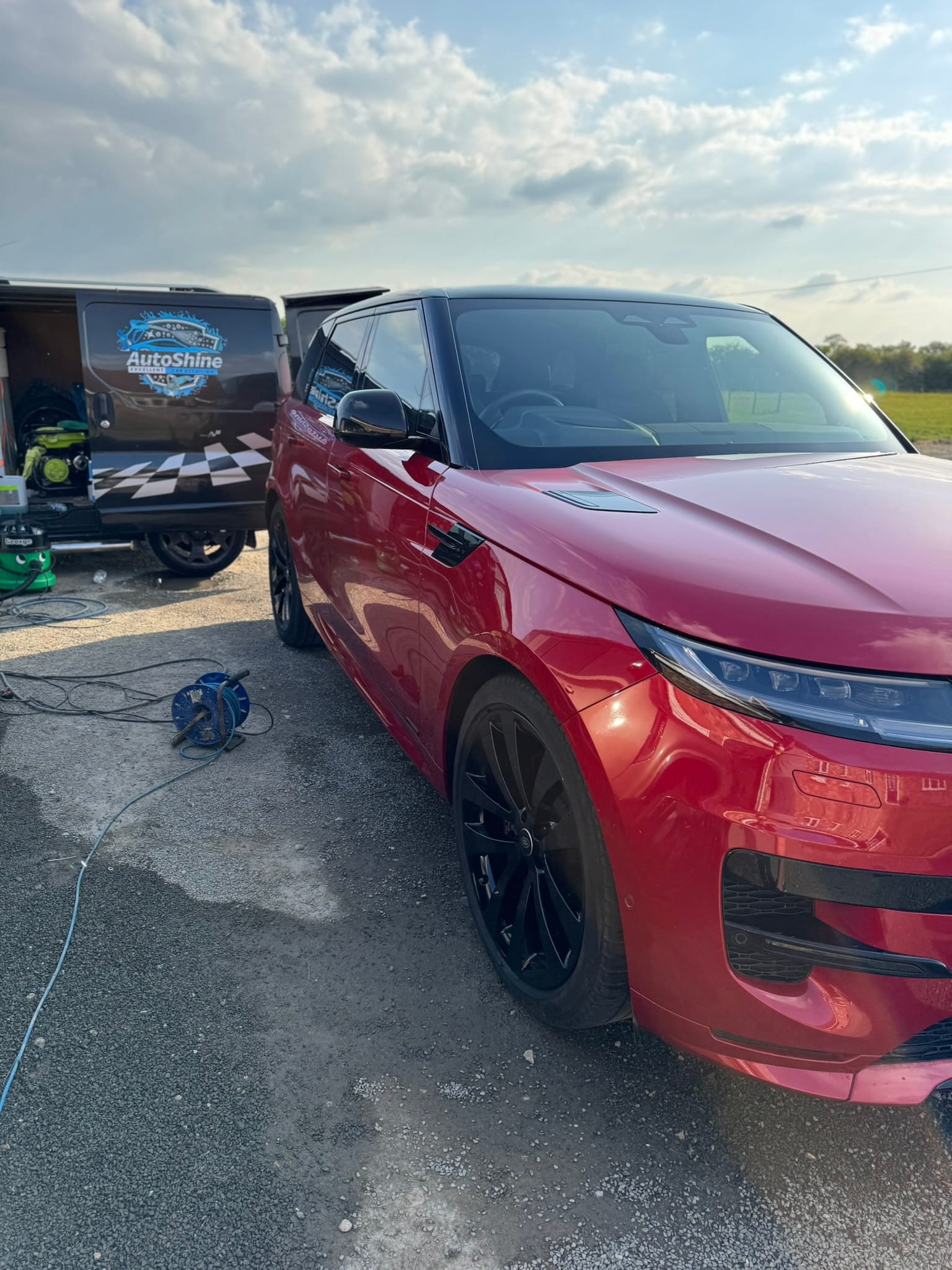 Machine polished paintwork after mobile paint correction in Warwickshire